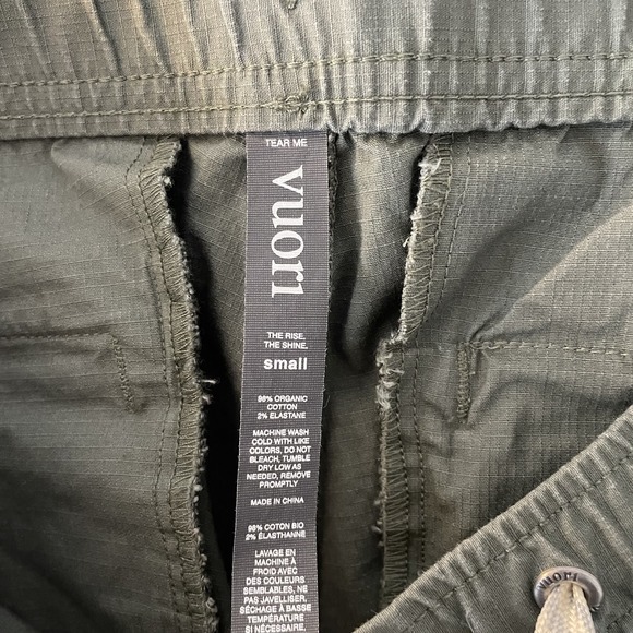 Vuori Womens Ripstop Pants Army Green Size S Organic Cotton Athlesiure Gorpcore - Picture 4 of 12